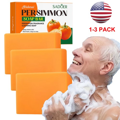 #ad 3PCS Persimmon Soap Bar for Old People Smell Natural Body Odor Control Bar Soap $9.95