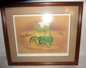 Large Limited Edition John Deere Model D Farm Tractor EDWARD CHARLES SCHAEFER