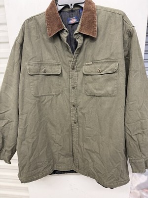 Vintage Dickies Detroit Style Jacket Quilted Lined Corduroy Collar