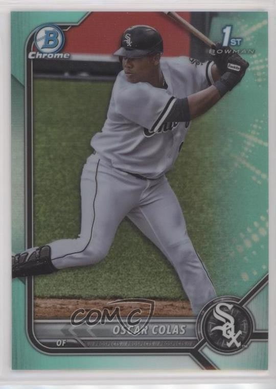 2022 Bowman Chrome Prospects Aqua Refractor 122/125 Oscar Colas #BCP-152 0fz3