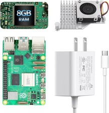 Basic Kit for Raspberry Pi 5 8GB RAM- Includes 8GB Board, 27W PD Power Supply an