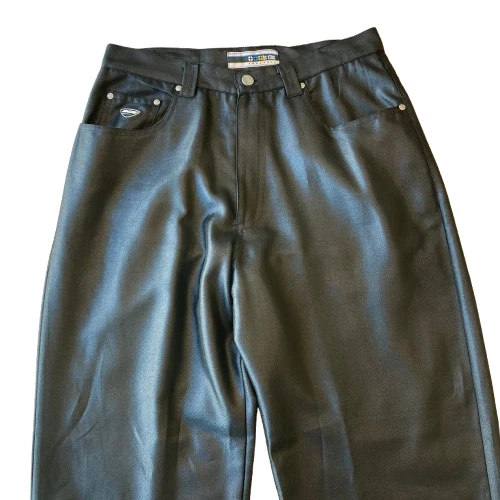 Vintage BC Ethic Smooth Custom Fit Trousers Men's 34x32 Black 90s Rockabilly USA - Image 4 of 4