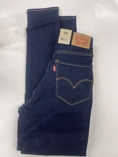 Levi’s Women’s 721 High-Rise Skinny Dark Wash Blue Jeans NWT Choose Your Size
