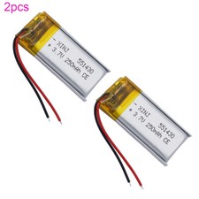 2pcs 3.7V 250mAh 0.925Wh Li ion Battery 551430 For GPS Glasses Bluetooth Headset