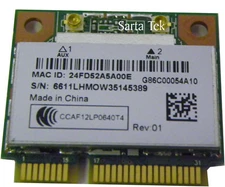 Toshiba G86C00054A10 G86C00057C10 RTL8188EE B/G/N WLAN PCIe Half