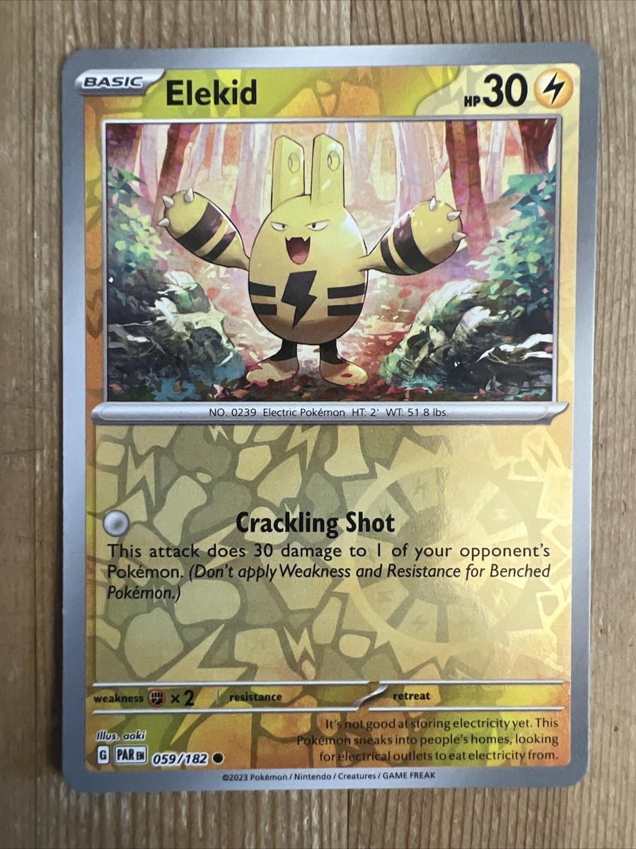 Pokémon TCG Elekid Paradox Rift 059/182 Reverse Holo Common | eBay