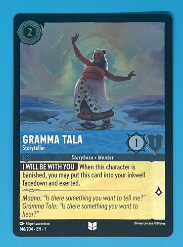 Disney Lorcana Gramma Tala Storyteller 146/204 The First Chapter Cold Foil