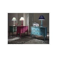 CASSETTIERA COMO' FRANCESE LEGNO LACCATO  AZZURRO