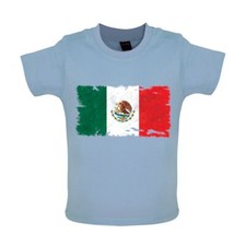 Mexico Flag - Baby T-Shirt / Babygrow - Mexican City Country America Gulf Flags