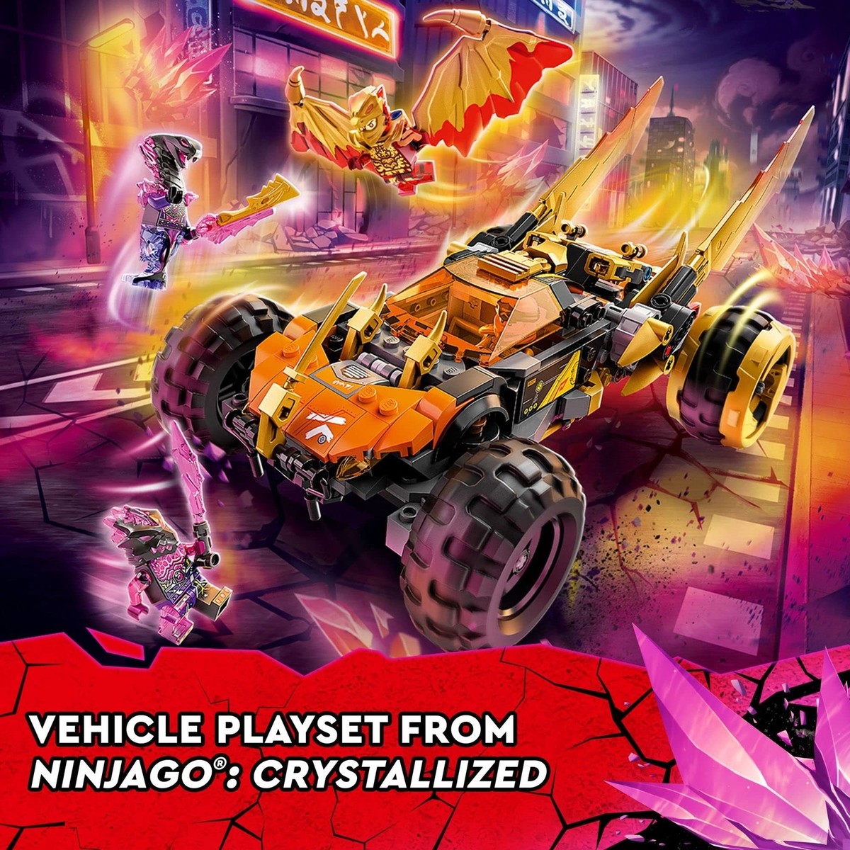 LEGO NINJAGO Cole's Dragon Cruiser Car Toy, 71769 Ninja Toys with