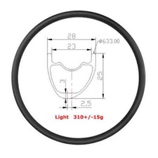Cubierta asimétrica para bicicleta de maratón 29er MTB XC sin cámara 28x 25 mm llanta de carbono