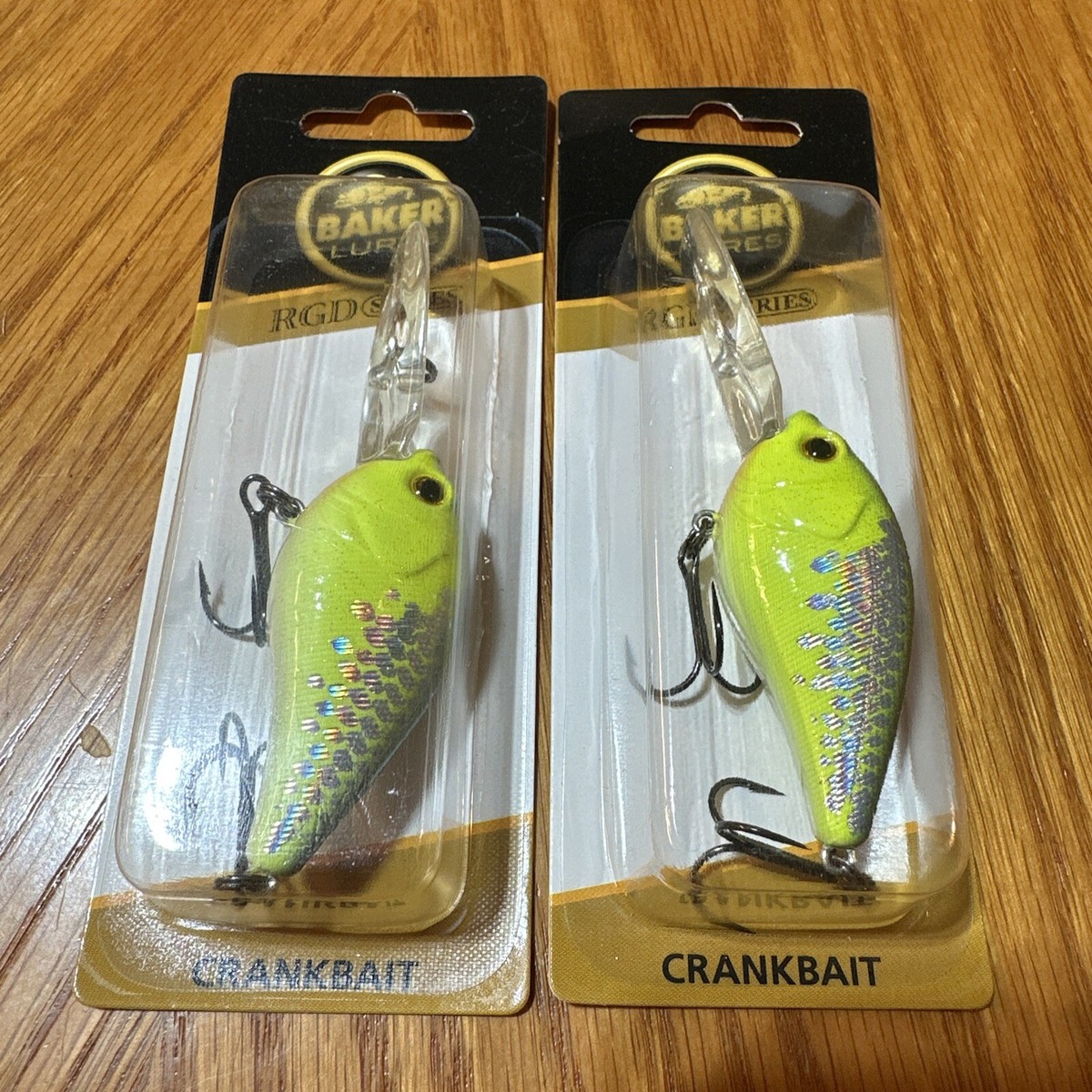 2 New Baker Lures Crankbait 2-1/4 1/2 oz RGD3-H002