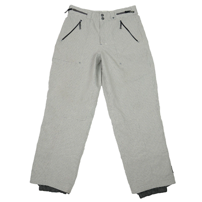 Salomon Winter Snowboard/Ski Pants Size L Houndstooth Adjustable Waist Zips 