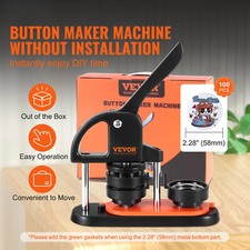 Button Maker 25/32/58 Pin Maker with Button Parts Ergonomic Arc Handle Punch Kit