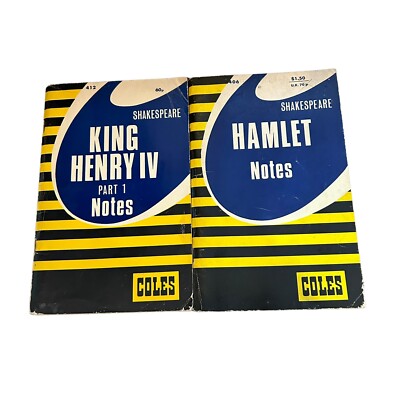 Hamlet and King Henry IV Shakespeare, Vintage Coles Paperback, James L. Roberts