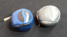 Vintage Lot Of 2 Pepsi Black Blue Gray Hacky Sack Ball Promo See Pics /76j