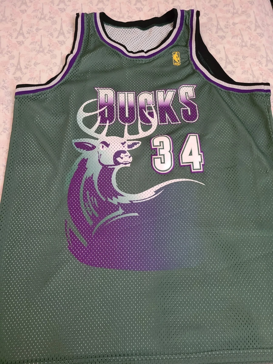 Milwaukee Bucks Ray Allen Big Deer Buck authentic jersey USA sz 52
