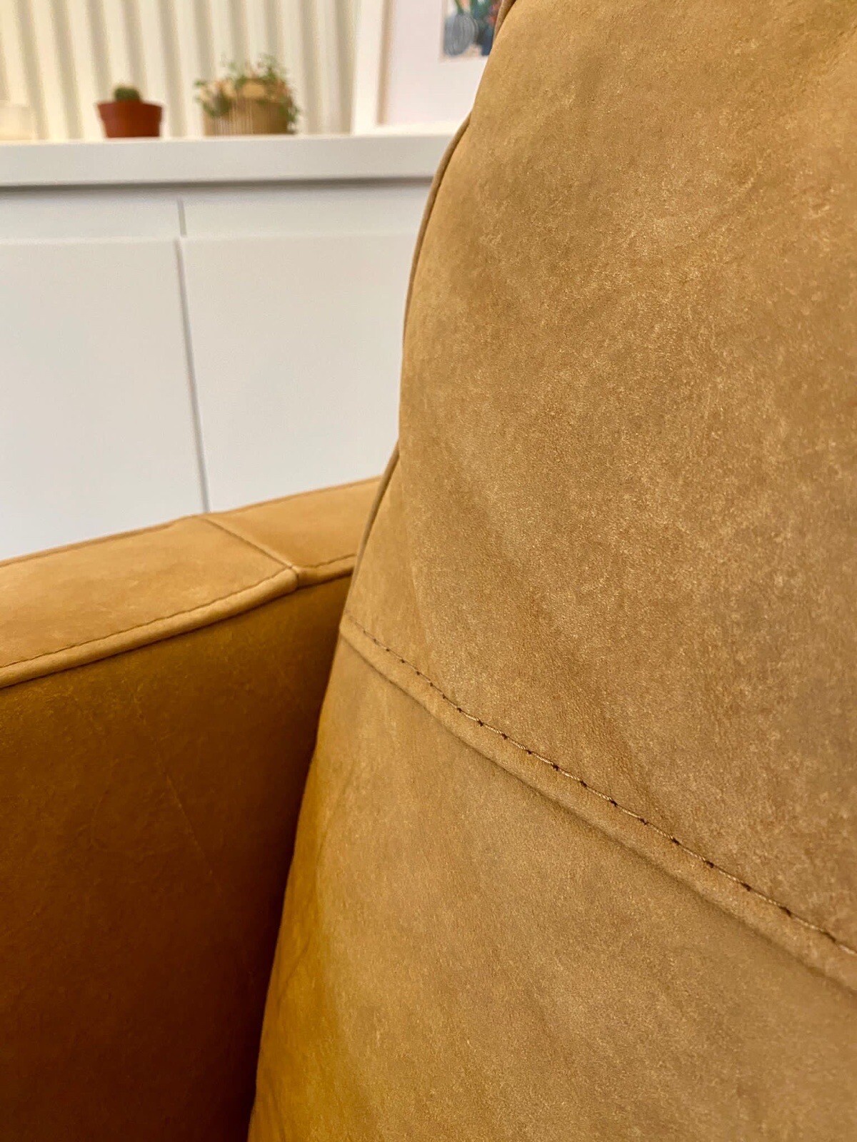 Jarrod 3 Seater Sofa and Chair in Tan Leather. RRP £2499. eBay