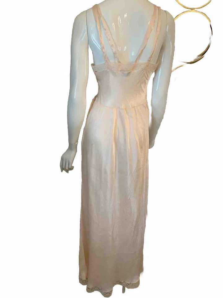 Camisón lencería vintage Barbizon caprichoso años 40 camisón largo 12 pijamas Foto 2 de 4