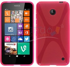 Cover Gel TPU x-Line Rosa + Proteggi Schermo per Nokia Lumia 630/635