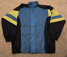 Vintage Retro Adidas Tracksuit Jacket Coat Top 1980s Blue Size EU 44/46 UK XL