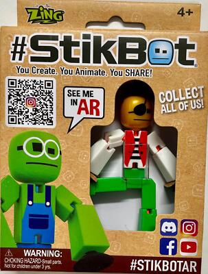 STIKBOT Poseable Action Figure Stop-Motion Animation~COLLECT ALL 6~You Choose!