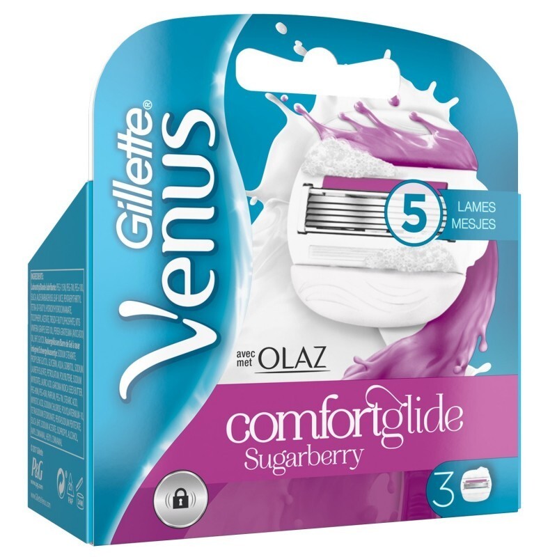 Pack De 3 Recharges De Lames Gillette VENUS Comfortglide Sugarberry - Pour Rasoir Femme