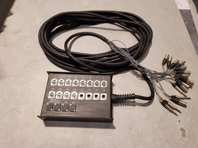 MTI Professional Multicore System 12 Input 4 Output, Stagebox schwarz, 15 Meter