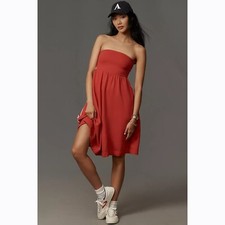 Daily Practice by Anthropologie Strapless Side Bow Tube Midi Dress SP NWD 280406