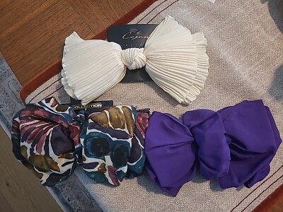 90s Lot vintage France & unmarked hair bows clips barrettes OIIKI 50 PCS Self Hinge Plastic Bow Hair Barrettes - Cute  main image 3