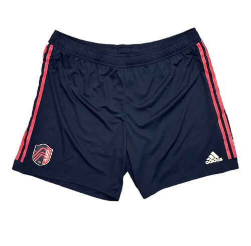 NWT $50 adidas Mens St. Louis City SC MLS Away Soccer Shorts Navy Size XXL - 2XL