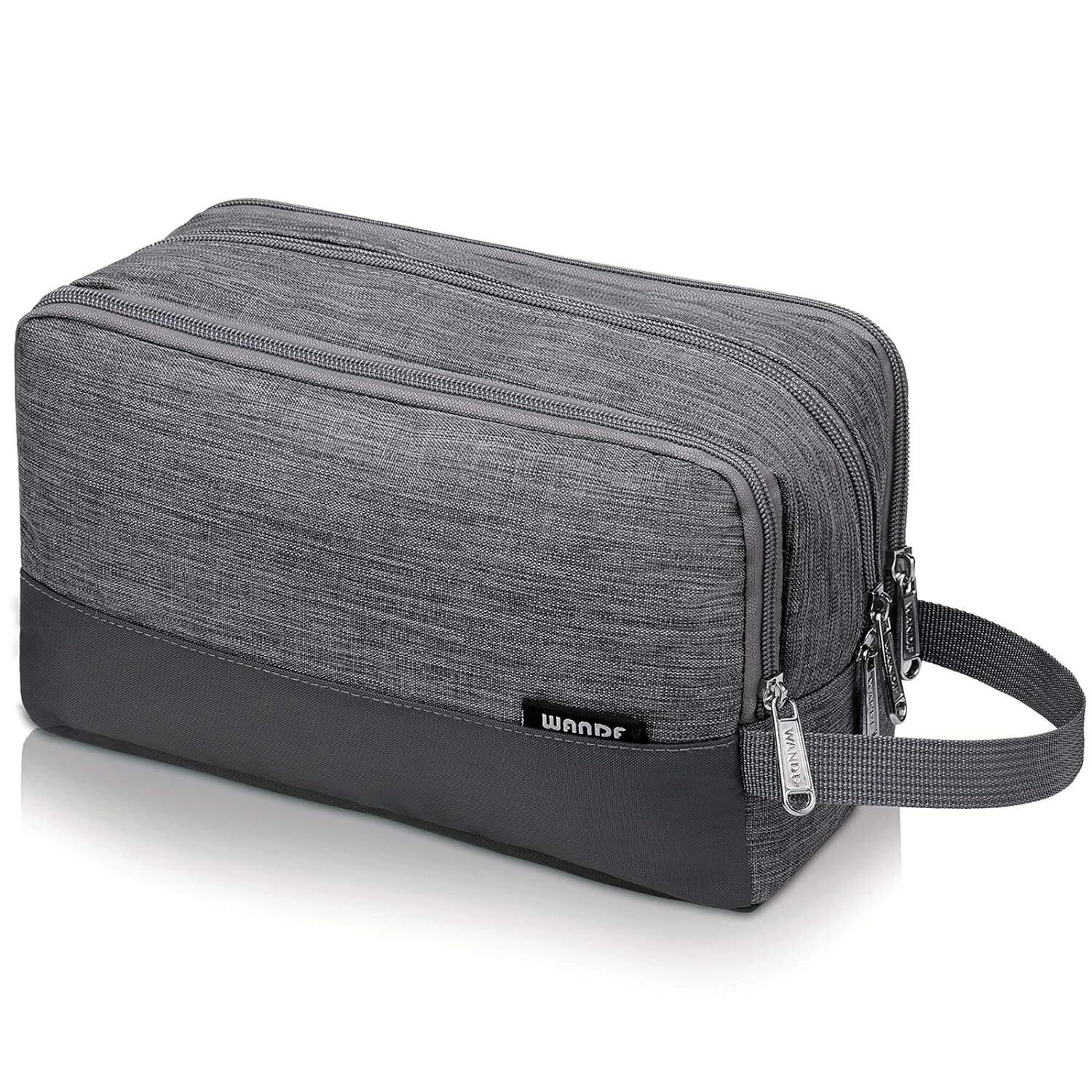 Toiletry Bag for Men Hanging Dopp Kit Water Resistant Shaving Denim Grey-image