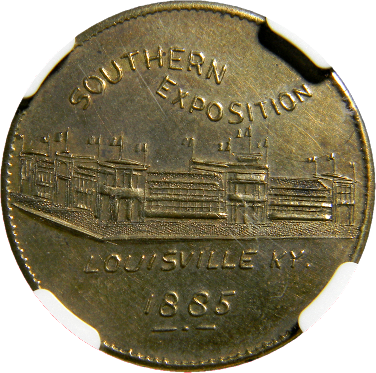 1885 Louisville KY Howe Machine Co Southern EXPO Token NGC MS61