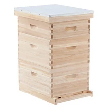 Beehive Box Kit with 30 Frame Complete Set - 20 Deep & 10 Medium Frames