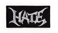 Hate Embroidered Sew On Patch Polish Blackened Death Metal Music Band Logo