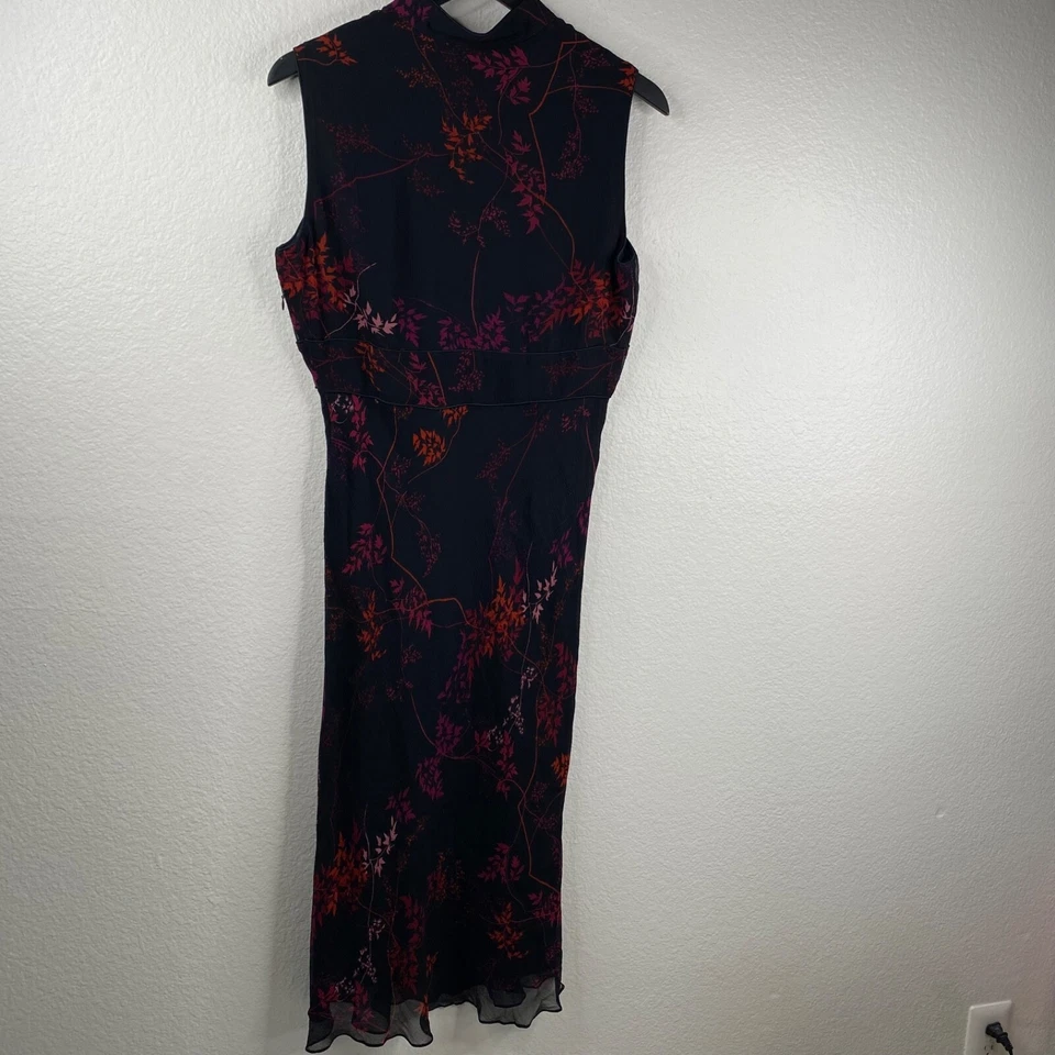 Vestido ECI New York Para Mujer Negro Talla 12 Babydoll Seda Floral Bosque Hada Capricho Foto 3 de 4