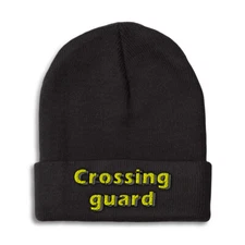 Beanies for Men Crossing Guard Winter Hats for Women Acrylic Skull Cap 1 Size