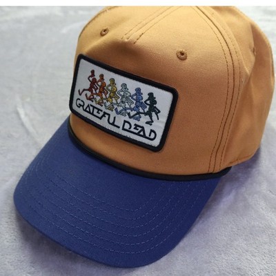 Grateful Dead Dancing Skeletons Snapback Hat Tan Blue  display picture 2