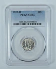 1939-D Mercury Dime MS66 PCGS Blue Label *4757