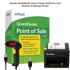 Bundle QuickBooks Desktop Point of Sale Pro 18.0 Printer and Scanner