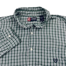 Chaps Ralph Lauren Shirt Mens XL Green Plaid Long Sleeve Classic Button Down
