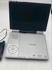 Venturer Silver Black Built-In Speakers Portable DVD Player W/ Battery Adapters