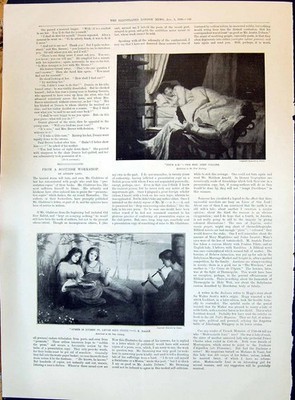 Old 1896 Sumer Icumen Lhude Sing Cuccu Ladies Music Garden Sleeping B Victorian