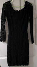 Womens Lg Blk Slipdress With Blk Lace Overlay ByJump Little Black Dress Romantic