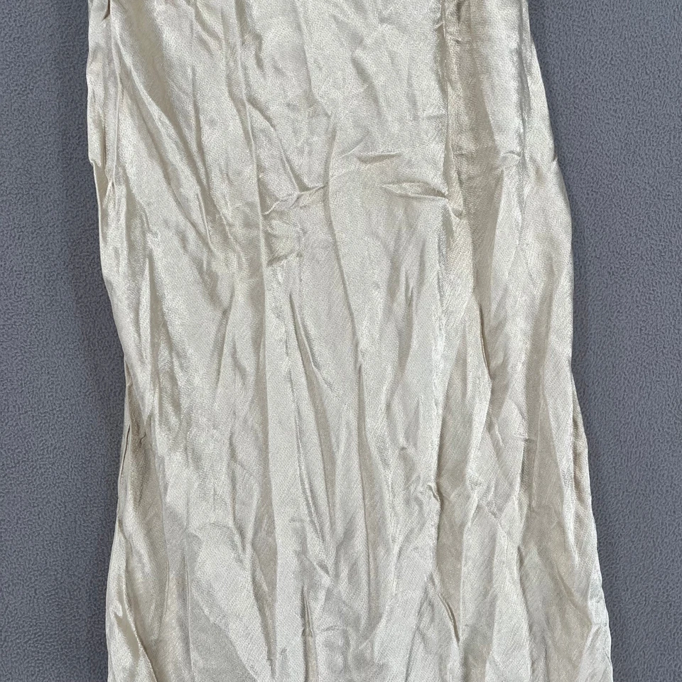 Bec & Bridge Dress Womens 10 Beige Cocktail Sleeveless V Neck Maxi Cowl Strap - image 3 of 4