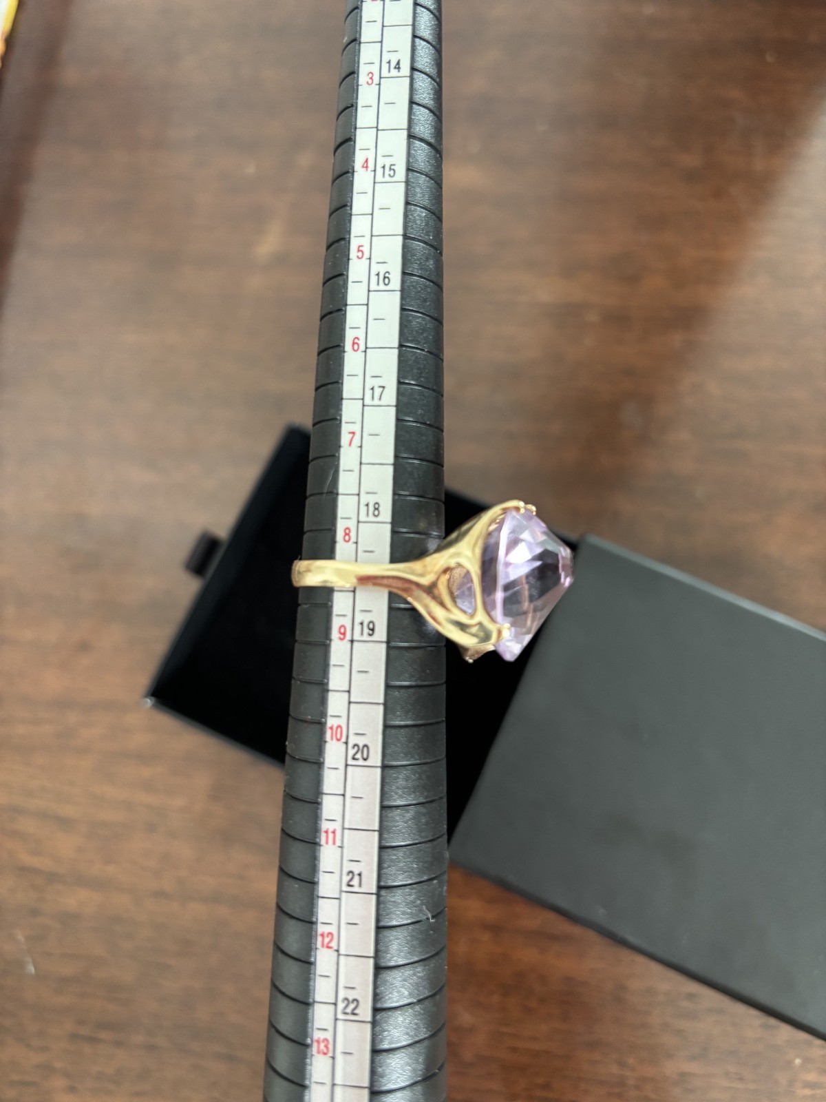 Fantasy-cut Amethyst 14K Solid Gold Cocktail Ring… - image 14