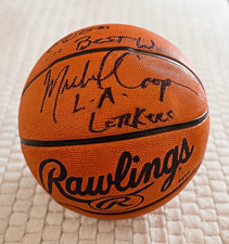 Rawlings Basketball signed by Michael Cooper Los Angeles Lakers