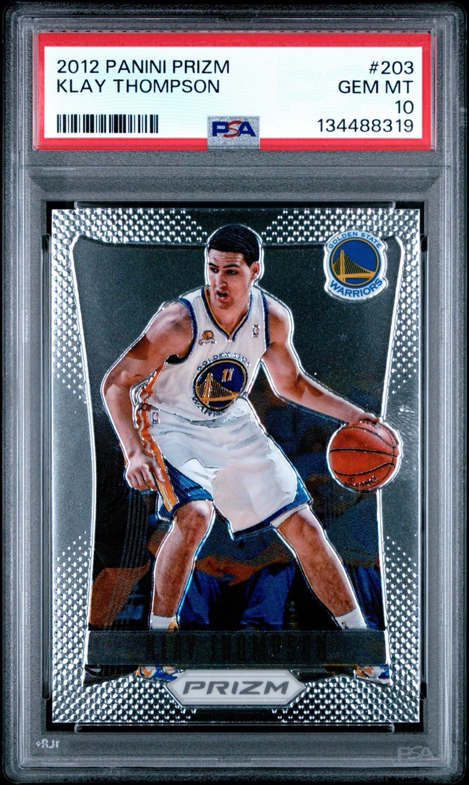 2012-13 Prizm Basketball KLAY THOMPSON PSA 10 #203 ROOKIE RC WARRIORS