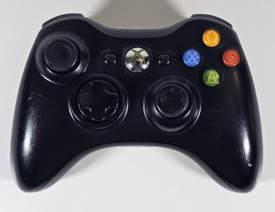Microsoft Xbox 360 Wireless Gaming Controller - Black (Model 1403) - Tested RTS