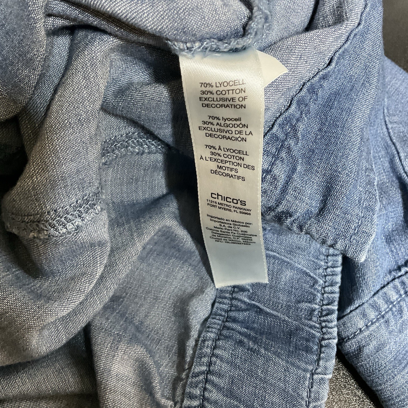 Chicos Jacket Womens 2 Large Blue Embroidered Poc… - image 10